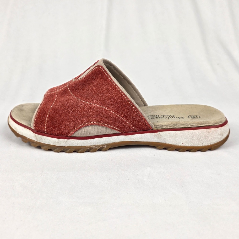 Montego Bay Club Womens‎ Rust Red Suede Slip On Slide Sandals Size 8.5 - Picture 8 of 11